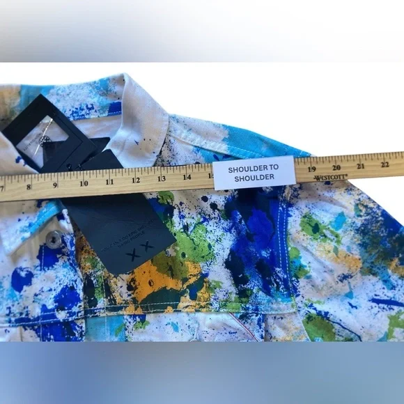 NWT Cult of Individuality Type 2 Splatter Jacket Men’s Size XL Rare Denim - Picture 3 of 8